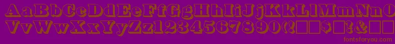 Bowersshadow Font – Brown Fonts on Purple Background