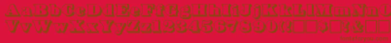 Bowersshadow Font – Brown Fonts on Red Background