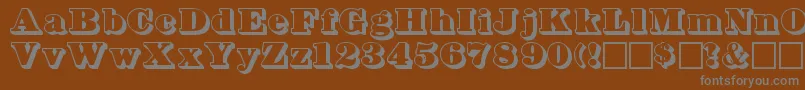 Bowersshadow Font – Gray Fonts on Brown Background