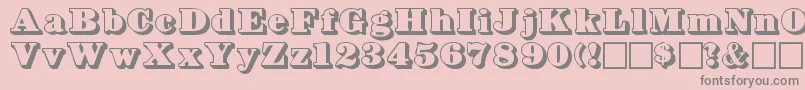 Bowersshadow Font – Gray Fonts on Pink Background