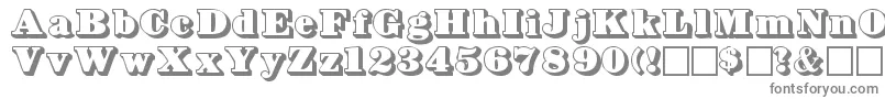 Bowersshadow Font – Gray Fonts on White Background