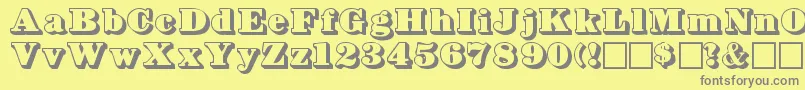 Bowersshadow Font – Gray Fonts on Yellow Background