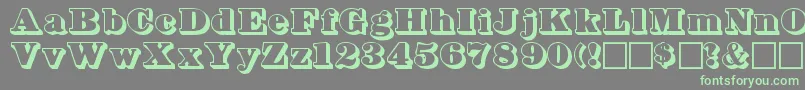 Bowersshadow Font – Green Fonts on Gray Background