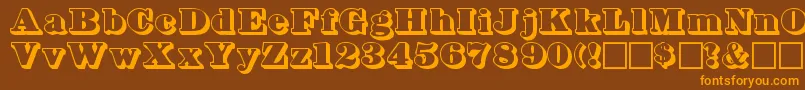 Bowersshadow Font – Orange Fonts on Brown Background