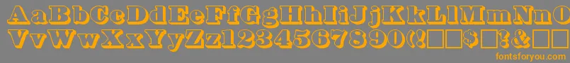 Bowersshadow Font – Orange Fonts on Gray Background