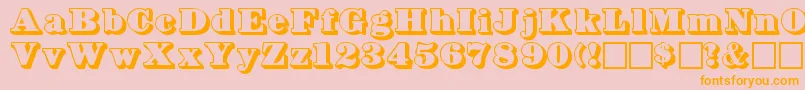 Bowersshadow Font – Orange Fonts on Pink Background