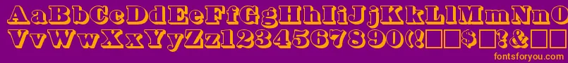 Bowersshadow Font – Orange Fonts on Purple Background
