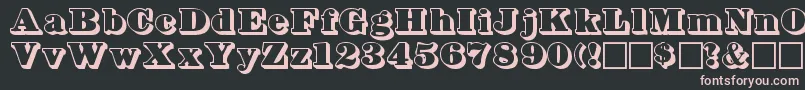 Bowersshadow Font – Pink Fonts on Black Background