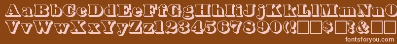 Bowersshadow Font – Pink Fonts on Brown Background