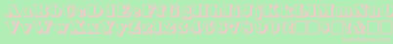 Bowersshadow Font – Pink Fonts on Green Background