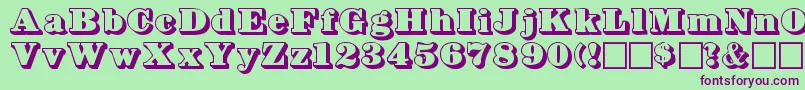 Bowersshadow Font – Purple Fonts on Green Background