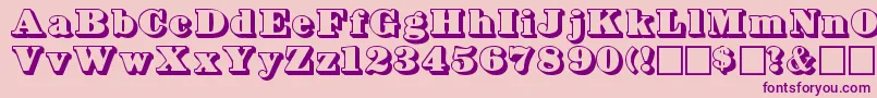 Bowersshadow Font – Purple Fonts on Pink Background