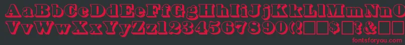 Bowersshadow Font – Red Fonts on Black Background