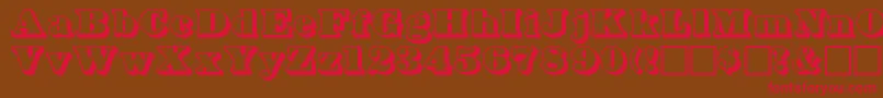 Bowersshadow Font – Red Fonts on Brown Background