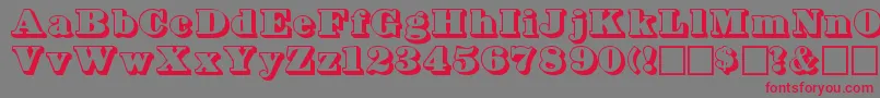 Bowersshadow Font – Red Fonts on Gray Background