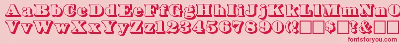 Bowersshadow Font – Red Fonts on Pink Background