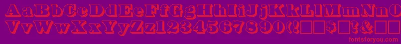 Bowersshadow Font – Red Fonts on Purple Background
