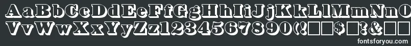 Bowersshadow-fontti – valkoiset fontit mustalla taustalla
