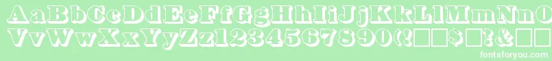 フォントBowersshadow – 緑の背景に白い文字