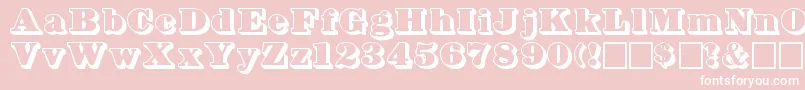 Bowersshadow Font – White Fonts on Pink Background