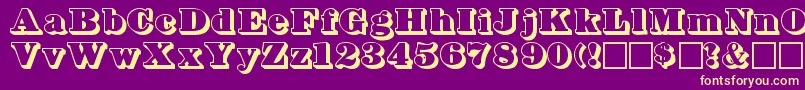 Bowersshadow Font – Yellow Fonts on Purple Background