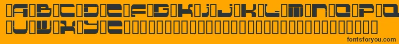 Шрифт Insert 2 – чёрные шрифты на оранжевом фоне