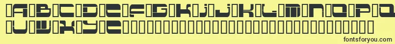 Insert 2-fontti – mustat fontit keltaisella taustalla