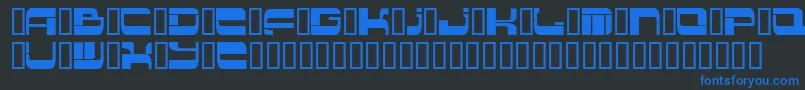 Шрифт Insert 2 – синие шрифты на чёрном фоне