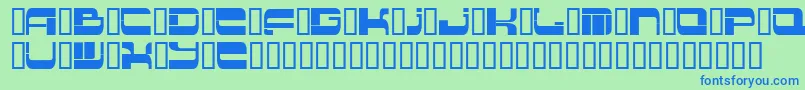 Шрифт Insert 2 – синие шрифты на зелёном фоне