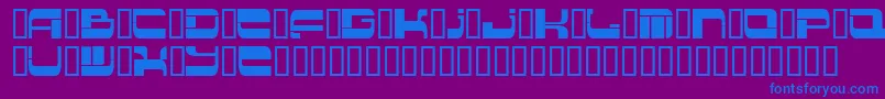 Insert 2-fontti – siniset fontit violetilla taustalla