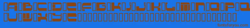 Шрифт Insert 2 – коричневые шрифты на синем фоне