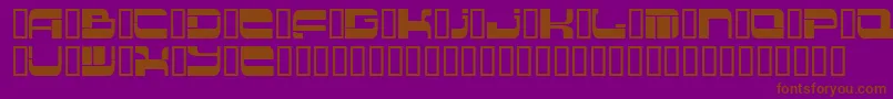 Insert 2-fontti – ruskeat fontit violetilla taustalla