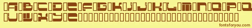 Шрифт Insert 2 – коричневые шрифты на жёлтом фоне