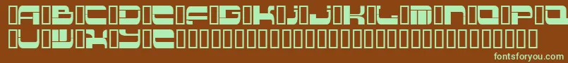 Шрифт Insert 2 – зелёные шрифты на коричневом фоне