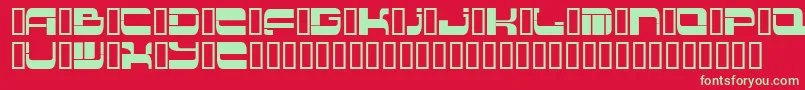 Insert 2-fontti – vihreät fontit punaisella taustalla