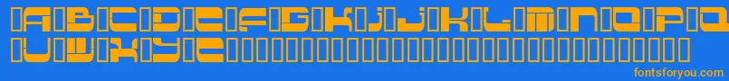 Шрифт Insert 2 – оранжевые шрифты на синем фоне
