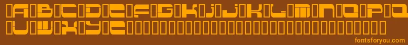 フォントInsert 2 – オレンジ色の文字が茶色の背景にあります。