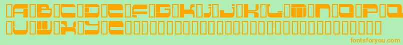 Шрифт Insert 2 – оранжевые шрифты на зелёном фоне