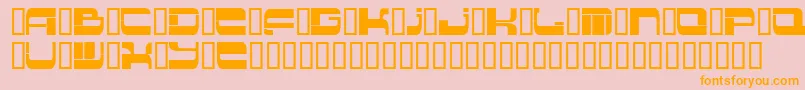 Insert 2 Font – Orange Fonts on Pink Background