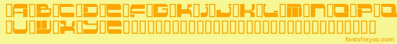 Insert 2-fontti – oranssit fontit keltaisella taustalla