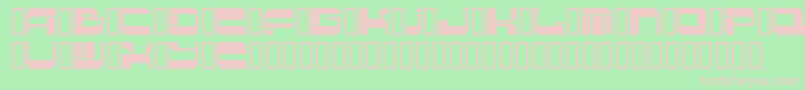 Insert 2-fontti – vaaleanpunaiset fontit vihreällä taustalla