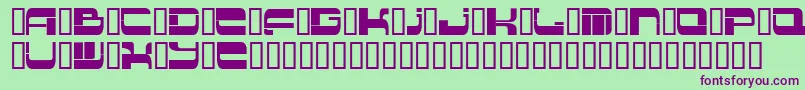 Insert 2-Schriftart – Violette Schriften auf grünem Hintergrund