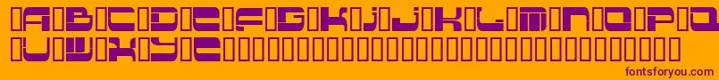 Insert 2-Schriftart – Violette Schriften auf orangefarbenem Hintergrund