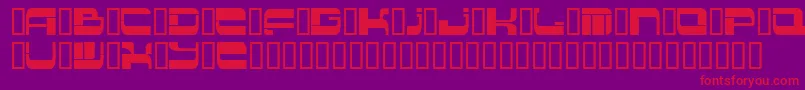 Insert 2-fontti – punaiset fontit violetilla taustalla