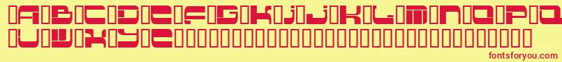 Шрифт Insert 2 – красные шрифты на жёлтом фоне