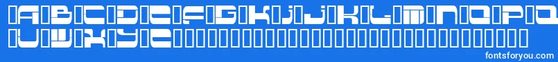 Шрифт Insert 2 – белые шрифты на синем фоне