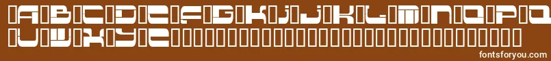 Шрифт Insert 2 – белые шрифты на коричневом фоне