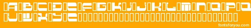 Шрифт Insert 2 – белые шрифты на оранжевом фоне