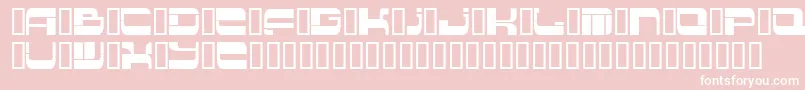 Insert 2-Schriftart – Weiße Schriften auf rosa Hintergrund