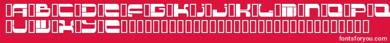 Insert 2-fontti – valkoiset fontit punaisella taustalla
